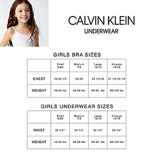 Calvin Klein Calvin Klein - Bralette de algodón con Tirantes Ajustables, para niña Ropa Interior para Niñas