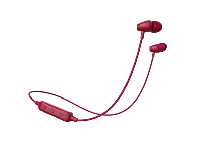 NACEB TECHNOLOGY Audífonos Manos Libres Bluetooth NA-0314R Intraurales - Micrófono Omnidireccional, Bluetooth 4.1 Alcance 10 m, Batería 70 mAh hasta 4.5 h, Carga MicroUSB - Rojo