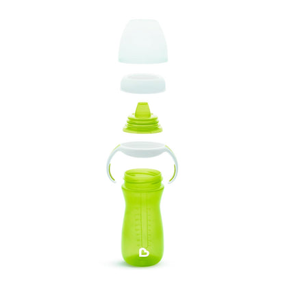 Munchkin® Gentle™ - Taza para sorber de transición con asas de entrenamiento, 10 onzas, paquete de 2, azul/verde