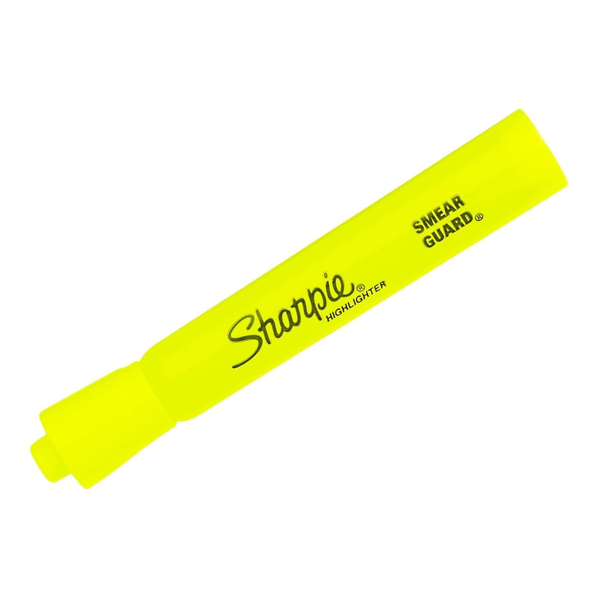 SHARPIE Resaltadores estilo tanque, punta de cincel, amarillo fluorescente, caja de 12 unidades