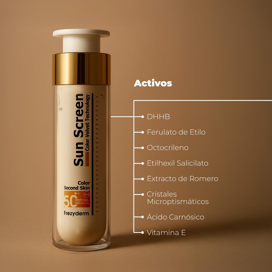 Frezyderm Color Velvet Protector Solar Facial SPF50+ con Acabado Matte 50ml | Protector Solar Facial SPF50+