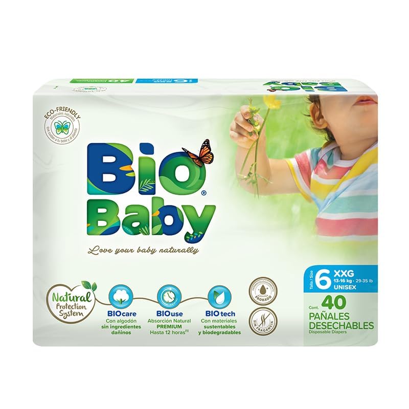Bio Baby Pañal Bebé , Talla 6 XXG -grande, 160 units