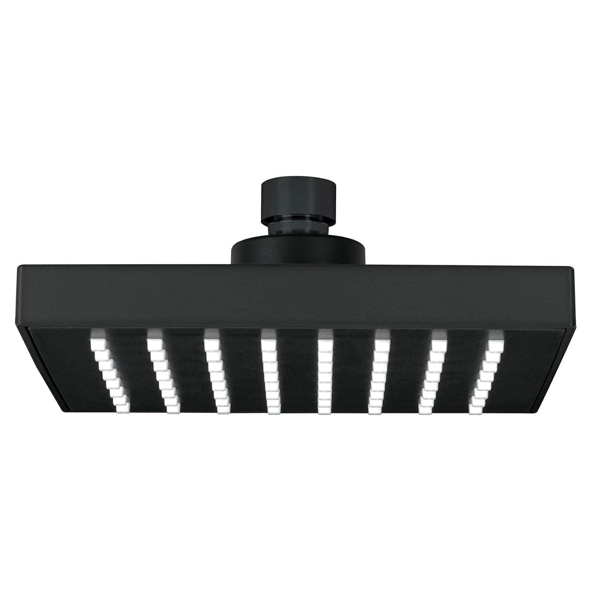 Foset Aqua R-404SM Regadera cuadrada ABS 6" acabado negro mate sin brazo