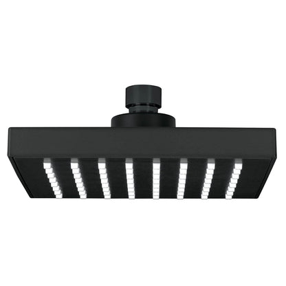 Foset Aqua R-404SM Regadera cuadrada ABS 6" acabado negro mate sin brazo
