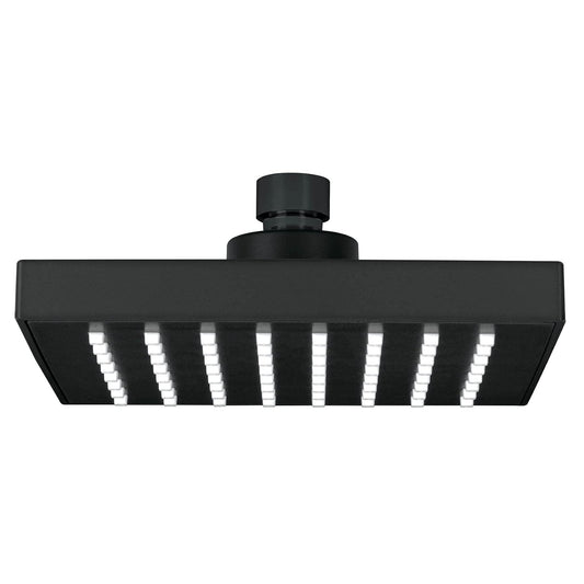 Foset Aqua R-404SM Regadera cuadrada ABS 6" acabado negro mate sin brazo
