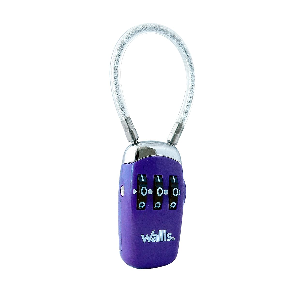 Wallis A811210 Candado de Combinación para Equipaje y USB, Morado