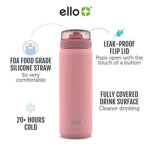 Ello Cooper Botella de agua de acero inoxidable aislada al vacío