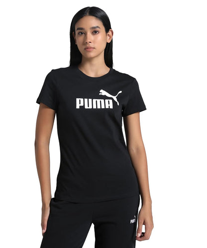 PUMA Essentials No. 1 Logo Playera Cropped Mujer - CH - Negro