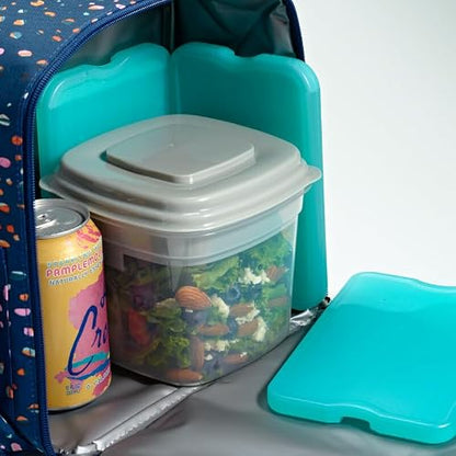 Cool Coolers by Fit & Fresh Paquete de 4 Paquetes de Hielo Delgados XL, Paquetes de Hielo Reutilizables para fiambreras o enfriadores, Color Verde