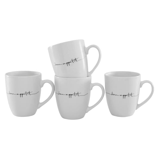 Le Bonne Table by Crown Baccara - Tazas de Porcelana 4 piezas de 300 ml