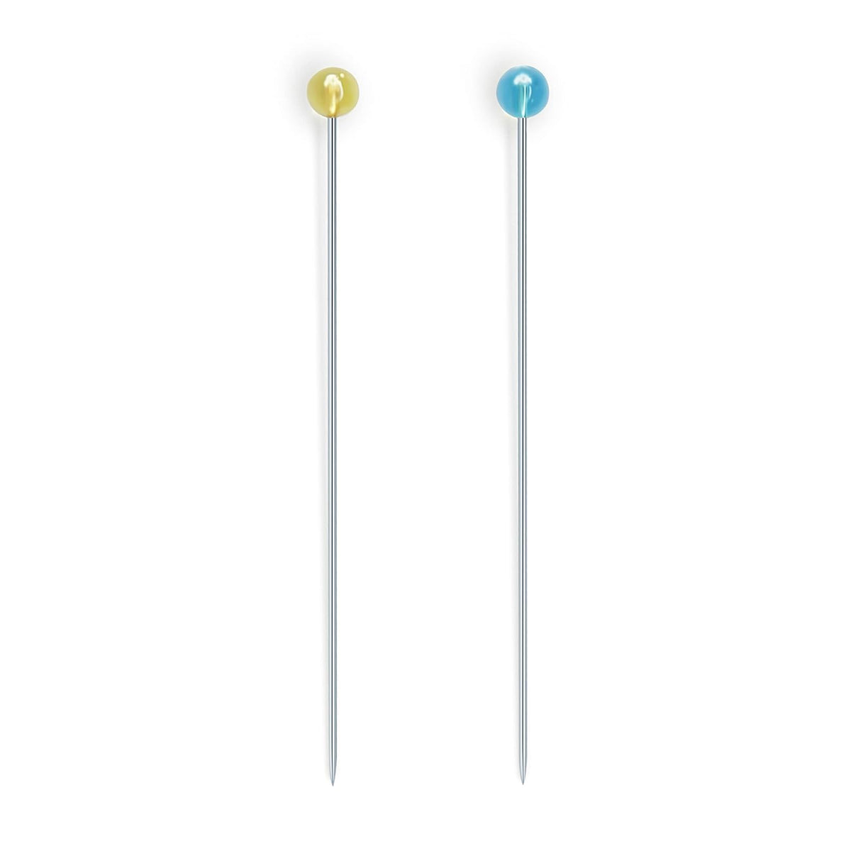 Dritz 3035 - Clavos de Cabeza de Cristal (100 Unidades) | Los cabezales de vidrio resistentes al calor no se derriten bajo planchado, perfecto para acolchado y costura de precisión