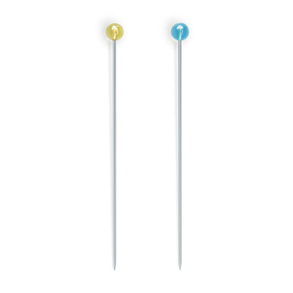 Dritz 3035 - Clavos de Cabeza de Cristal (100 Unidades) | Los cabezales de vidrio resistentes al calor no se derriten bajo planchado, perfecto para acolchado y costura de precisión