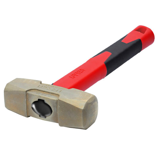 Urrea UH67FG Marro de bronce-aluminio antichispa de 2.75lb con mango corto de fibra de vidrio 14"