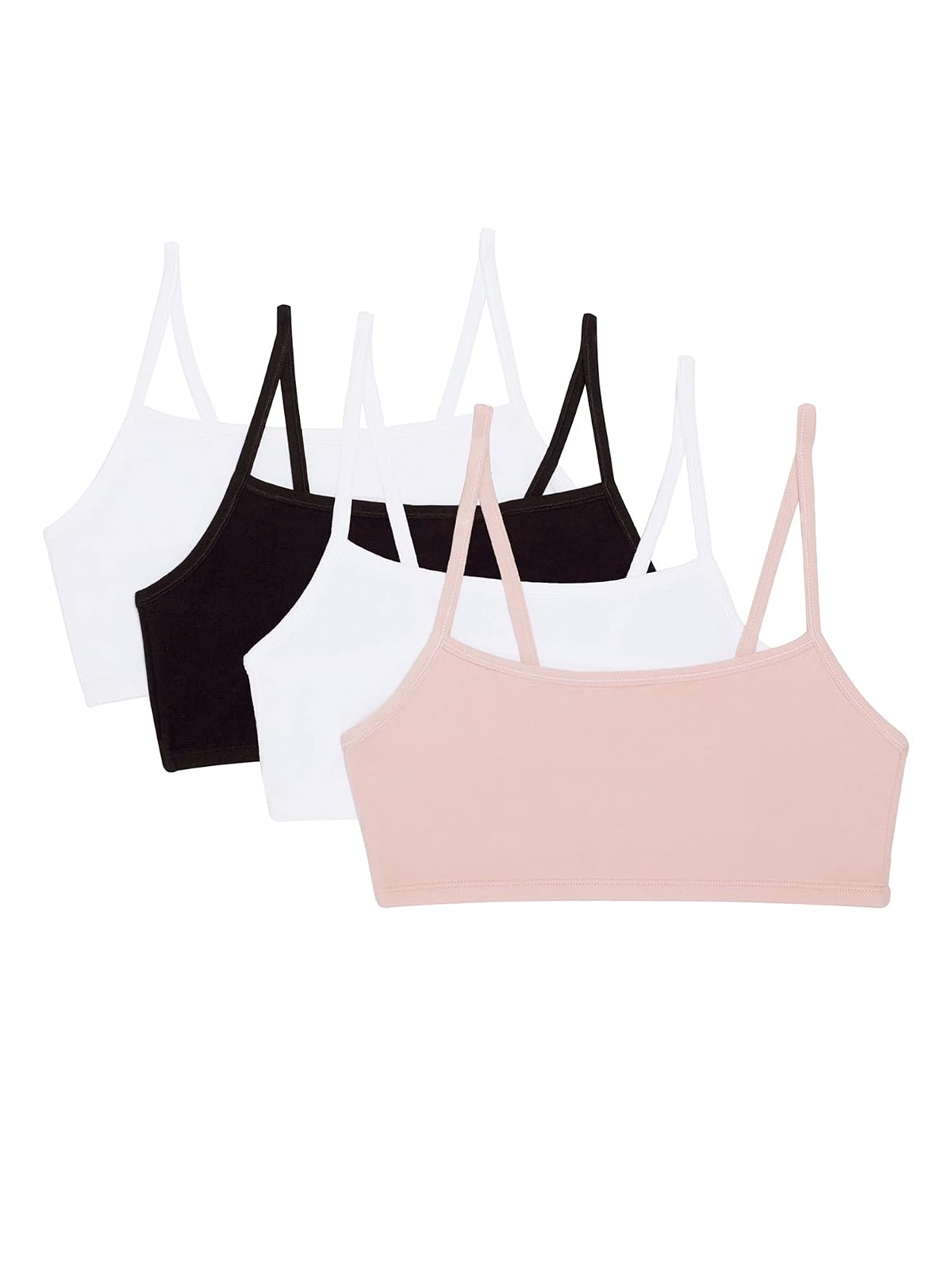 Fruit of the Loom Brasier Deportivo Algodón Paquete de 4 - Rose - Blanco - Blanco - Negro 4 unidades - 34