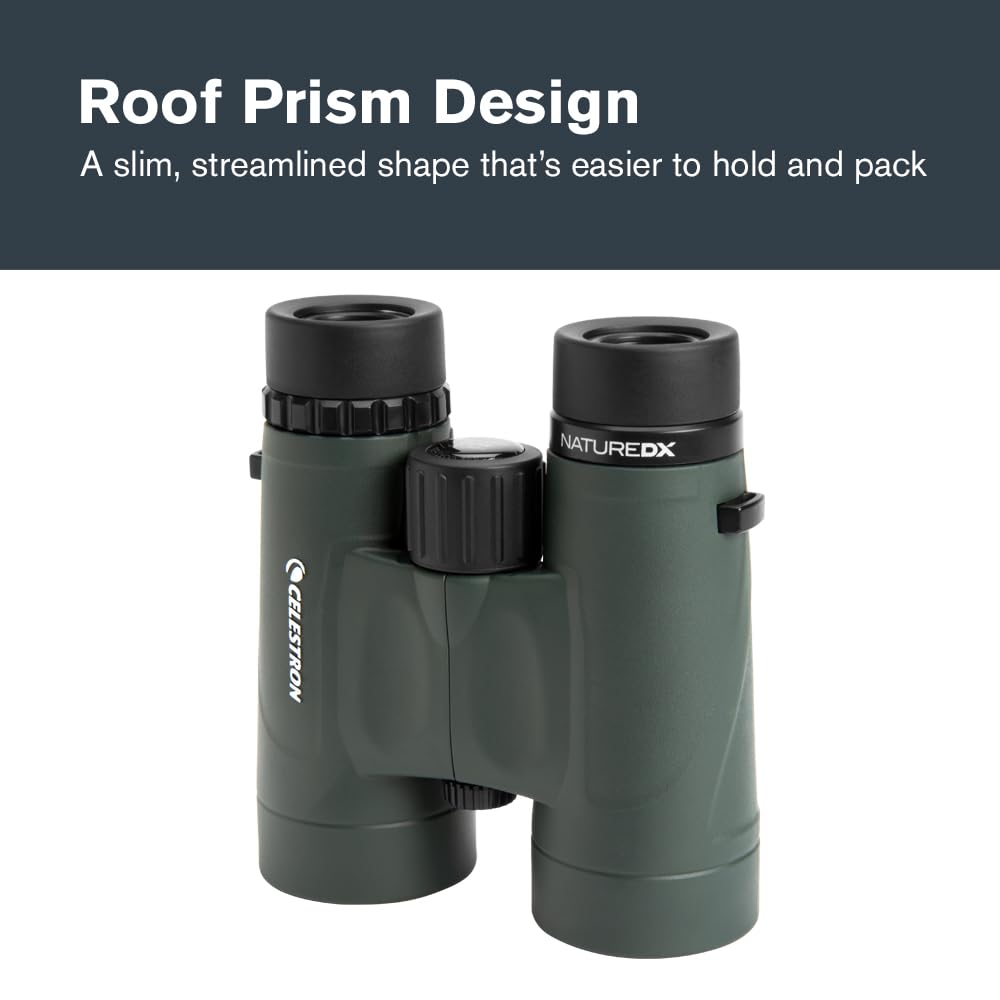 Celestron – Nature DX 8x42 – Outdoor and Birding Binocular – Fully Multi-Coated with BaK-4 Prisms – Rubber Armored – Fog & Waterproof – Top Pick Optics