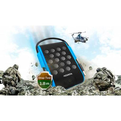 ADATA Disco Duro Externo HDD HD720, 2 TB, Resistente a golpes,agua y polvo, certificación grado militar, Color Azul