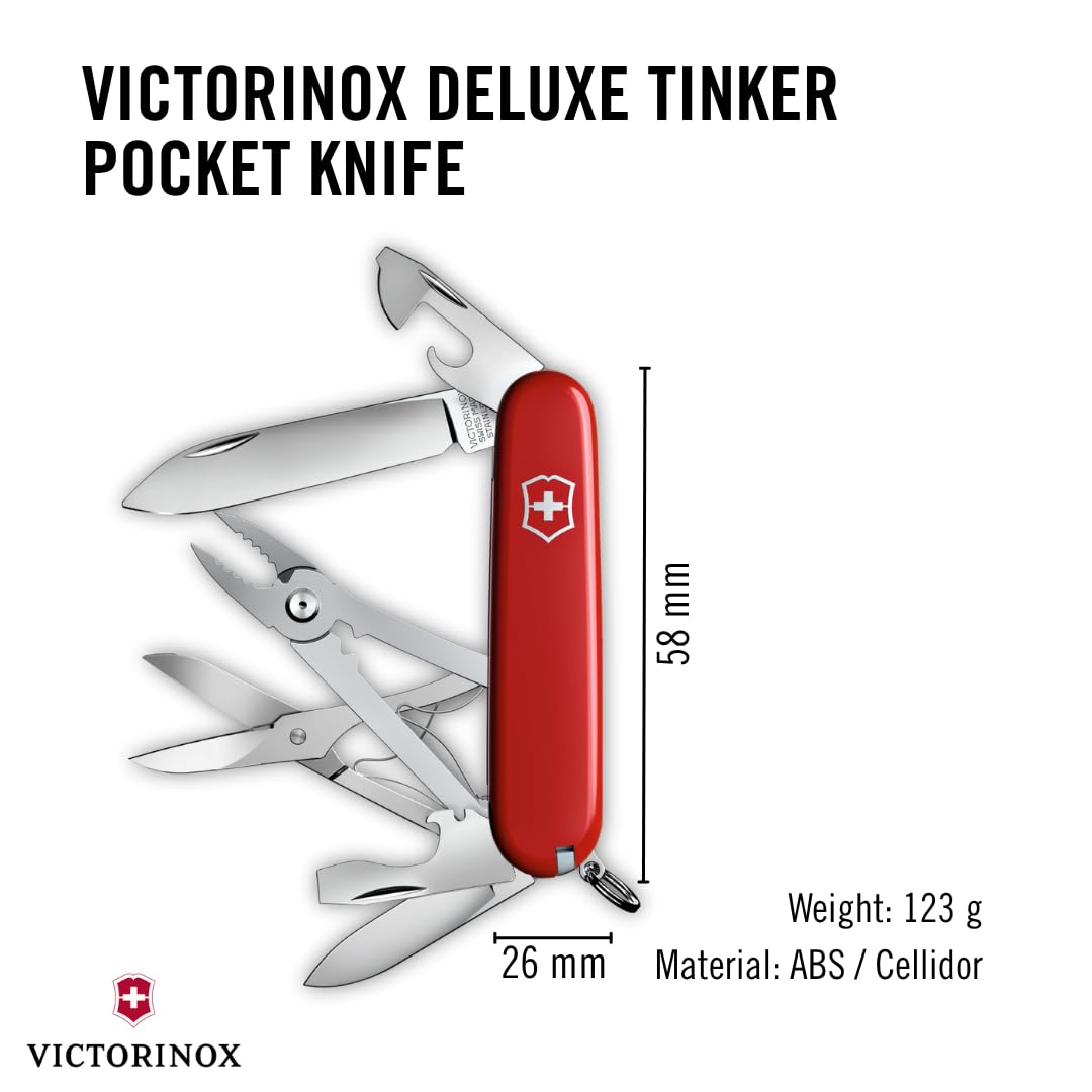 Victorinox Deluxe Tinker para 17 Usos, Rojo