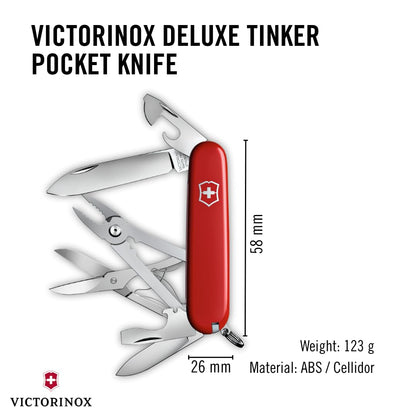 Victorinox Deluxe Tinker para 17 Usos, Rojo