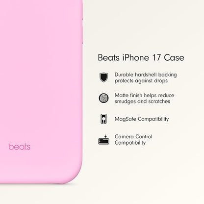 Beats - Funda con MagSafe de Beats para el iPhone 17 con Control de la Cámara, Acabado Mate con Forro de Microfibra - Rosa Mineral