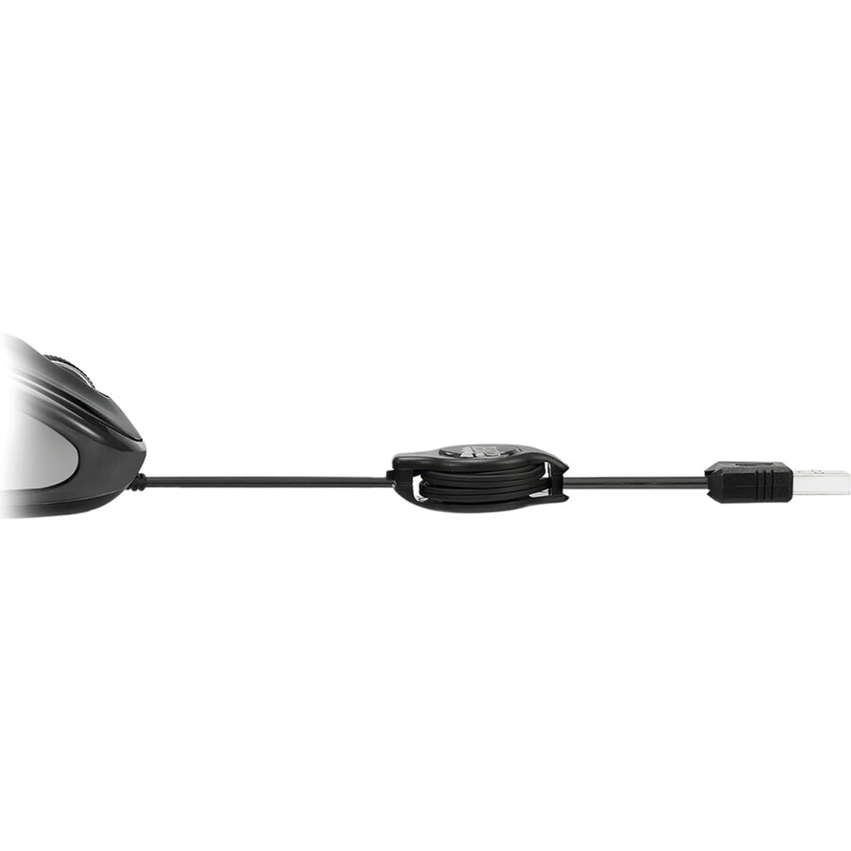 Adesso Ergonomic iMouse S8 - Retractable Optical USB Mouse (Black)