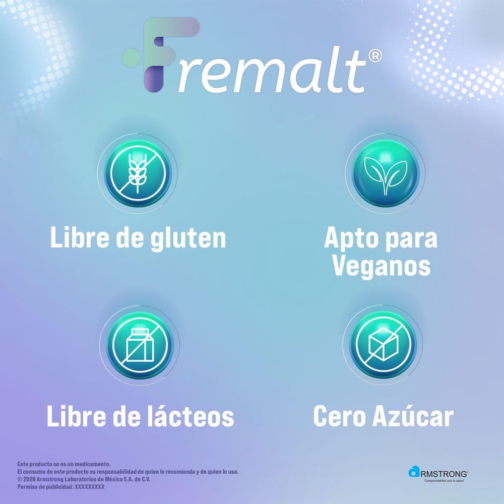 Fremalt Polvo Suplemento Alimenticio en Polvo a Base de Myo-inositol y Acido F?lico, Con 30 Sobres de 2.5 Gr, Para Restaurar las Alteraciones Metab?licas y Reproductivas, Apto para Pacientes