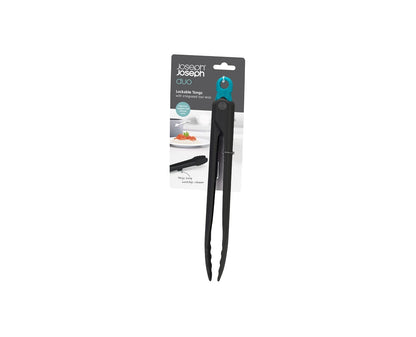Joseph Joseph Duo - Pinzas higiénicas con soporte integrado para herramientas y pies antideslizantes, adecuadas para utensilios de cocina antiadherentes, resistentes al calor, sin BPA