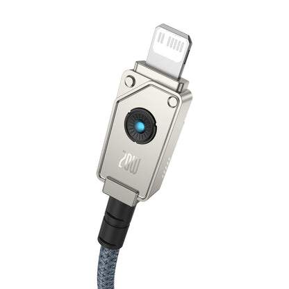 Baseus Cable de Fibra de aramida F-12 irrompible de Carga rápida y Datos Tipo-C a Lightning, 20W, 2m, Blanco