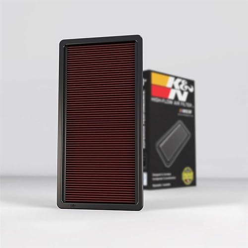 K&N Filtro de Aire de Motor de Alto Flujo 33-2111, Lavable, Rojo Brezo, para Chevrolet/GMC Corvette/Express 1996-2004