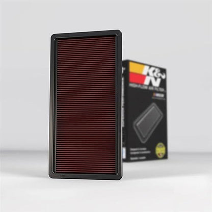 K&N Filtro de Aire de Motor de Alto Flujo 33-2111, Lavable, Rojo Brezo, para Chevrolet/GMC Corvette/Express 1996-2004