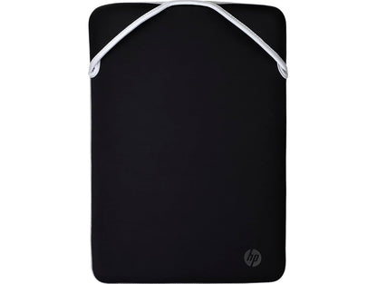 HP Funda para Laptop Reversible 15.6", Diseño Delgado, Doble Vista, Material Neopreno, 39.6 cm, Negro/Plateado (2F2K5AA)