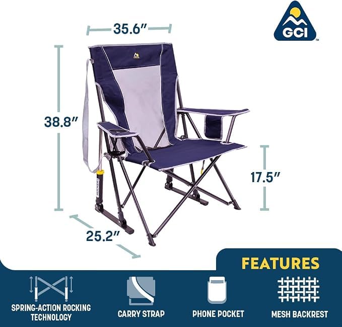 GCI Outdoor Comfort Pro Rocker Mecedora para Exteriores con Soporte para Bebidas