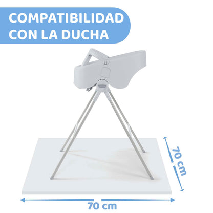 Chicco Bañera alta para Bebé Bubble Nest, Color Gris. Función 2 en 1 con doble modalidad. Compatible con tinas y regaderas, ideal para bebés de 0 a 12 meses de edad
