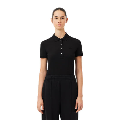 Lacoste polo slim de mini piqué con botones de nácar - 16 - negro (Deep Black)