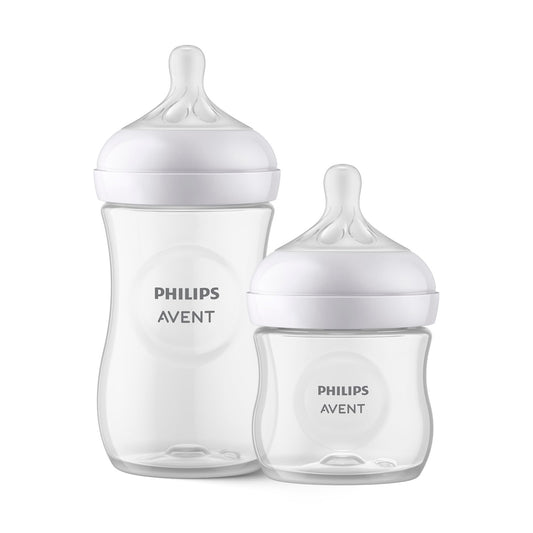 Philips Avent Set de Regalo Natural Response Recién Nacido Traslúcido | Esenciales desde el primer día | Combina pecho y biberón fácilmente | Alimentación a su propio ritmo | 2 pz | SCD838/26