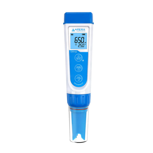Apera Instruments Premium Line ORP60 Kit de comprobador ORP de bolsillo, sonda reemplazable, precisión de 1 mV/±0,2% F.S, rango de ±1000 mV