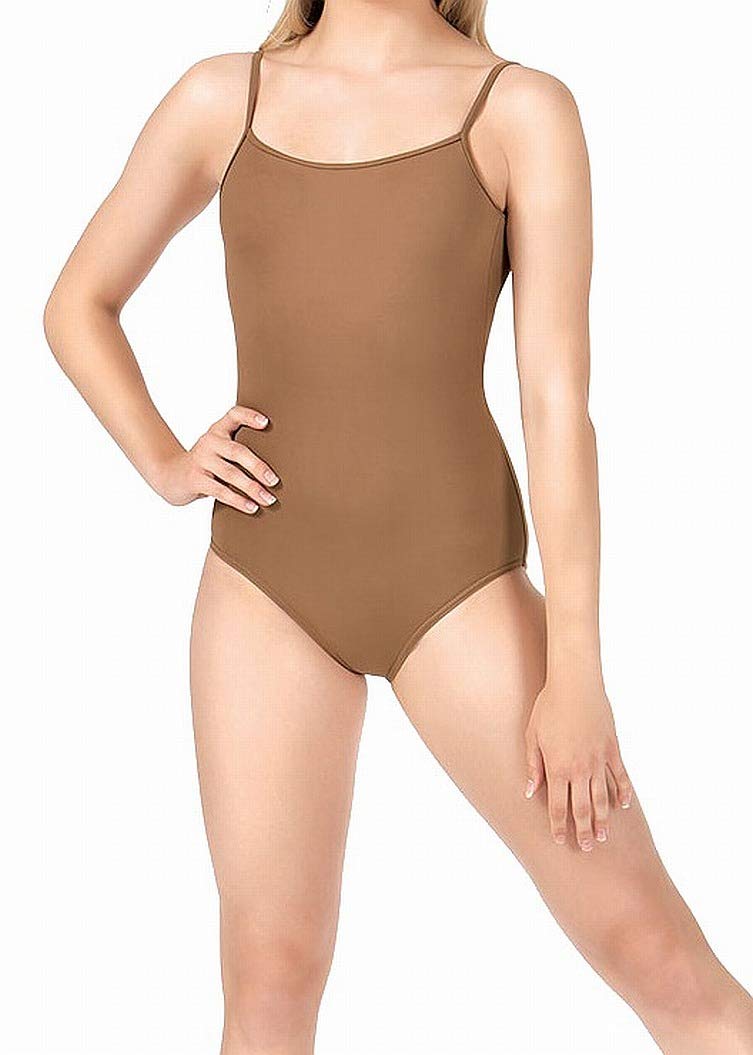 Bloch Nejor Microlux Maillot de Ballet para Mujer - Almendra - Extra Grande