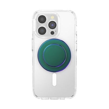 PopSockets - Empuñadura para teléfono MagSafe con Soporte, Soporte magnético, Parte Superior Intercambiable, sujeción Segura para iPhone MagSafe, teléfono y Tablet, visualización Nocturna