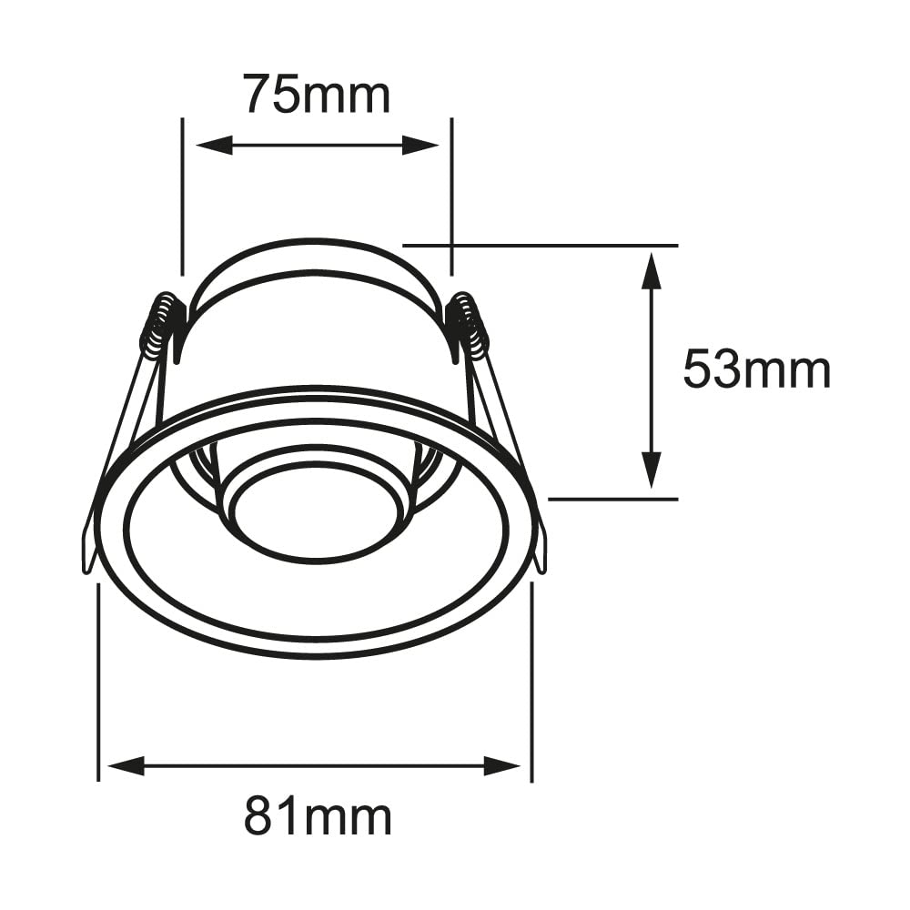 Tecnolite Lámpara de interior para empotrar, 6W, Base GX5.3, Color Blanco