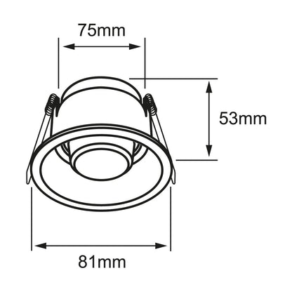 Tecnolite Lámpara de interior para empotrar, 6W, Base GX5.3, Color Blanco