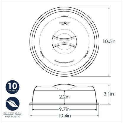 Nordic Ware - Juego de 2 fundas para platillo de 25.4 cm, transparente, 2 piezas, Transparente, 25 cm, 1