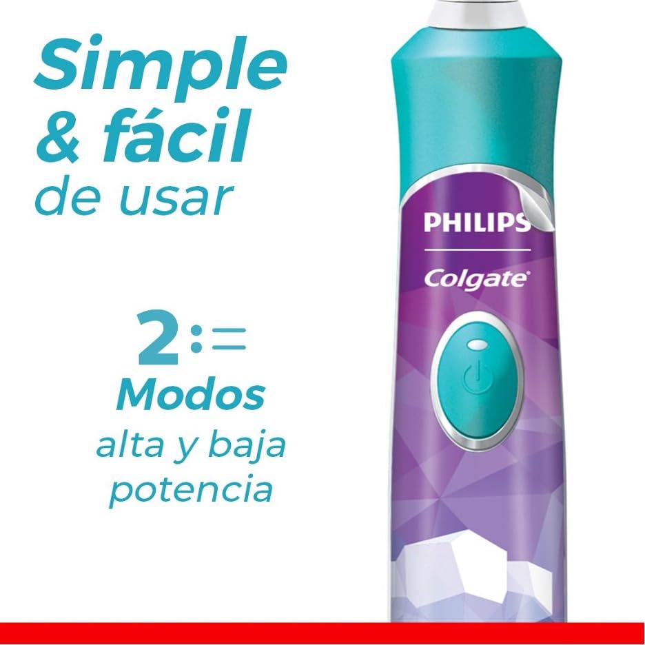 Philips Colgate Cepillo Dental Eléctrico SonicPro Kids Funcional con App | Seguro y Suave para los Dientes de los Niños, Remueve Más Placa que un Cepillo de Dientes Manual