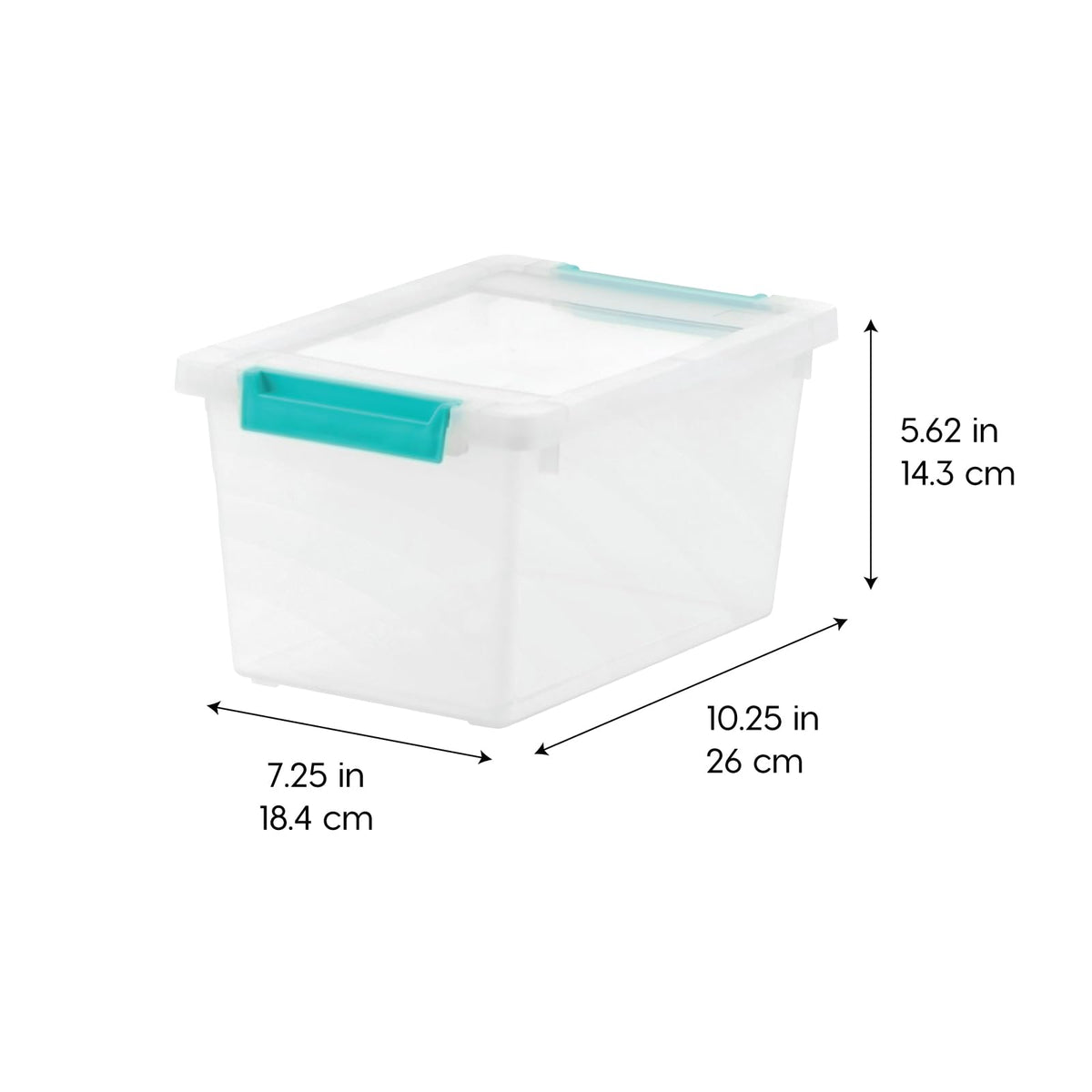IRIS USA Contenedores de Plástico de 3.8 L con Tapa, Paquete de 6, Bin Sensorial Pequeño, Almacenamiento de Manualidades, Contenedor Organizativo para Hogar, Apilables, Transparente