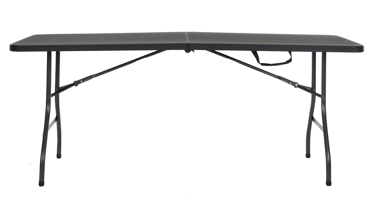 Cosco Products Centerfold Folding Table, 6-Feet, Black