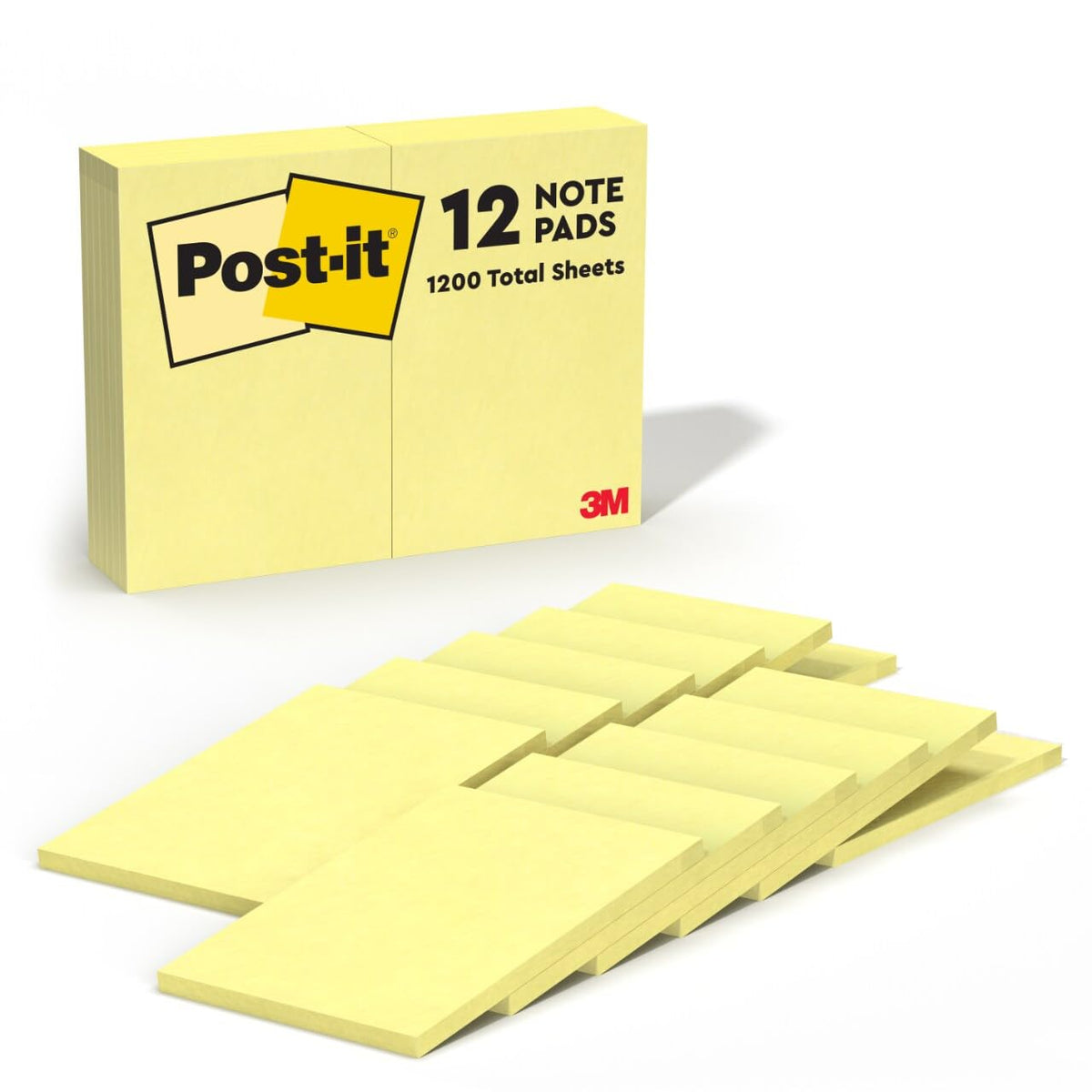 Post-it Notas Adhesivas Autoadheribles - 12 bloques de notas - 10.16 cm x 15.24 cm