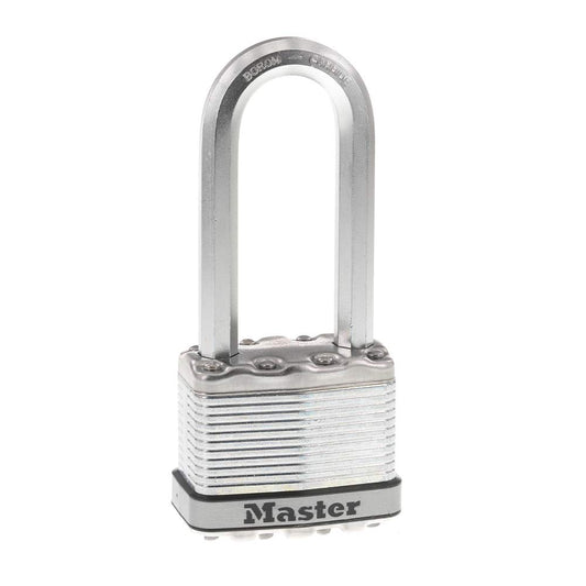 Master Lock M5XKADCCSEN Candado laminado de magnesio 2 Ancho de acero 0.95 cm de diámetro, Juego de grillete de 2.54 cm, Paquete de 1, 2-1/2-Inch Shackle, N/A