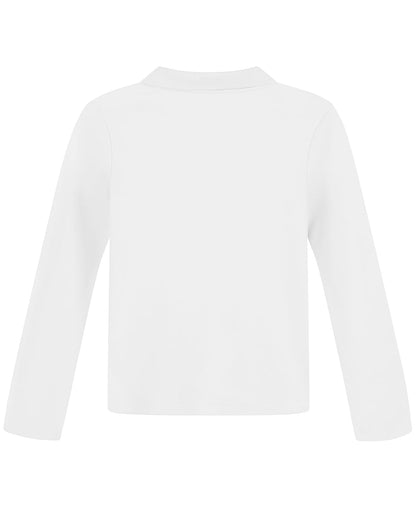 Nautica Polo de Manga Larga para Uniforme Escolar Polo para Niñas