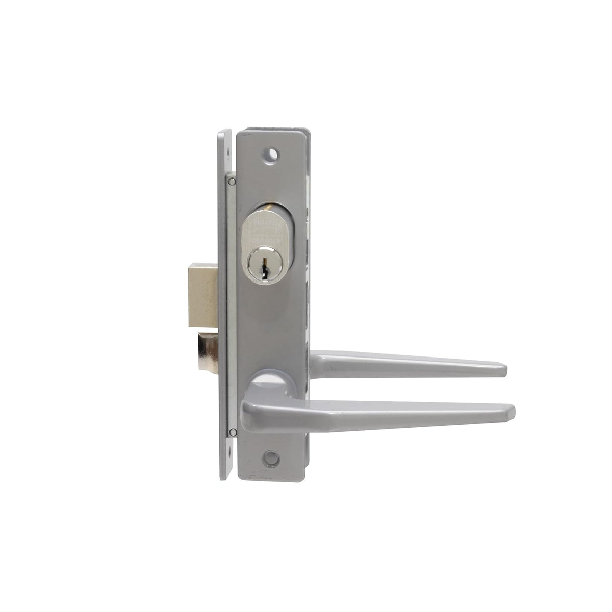 Phillips Cerradura Modelo Slim 549 Manija Delgada Para Puerta De Aluminio Plata