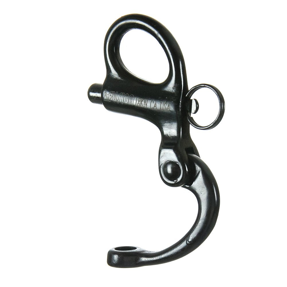 Fusion Climb HELO - Cordón de retención Personal, Gancho a presión y | Correa de nailon de 1 pulgada con elástico interno, gancho a presión de aluminio y grillete de émbolo de óxido negro