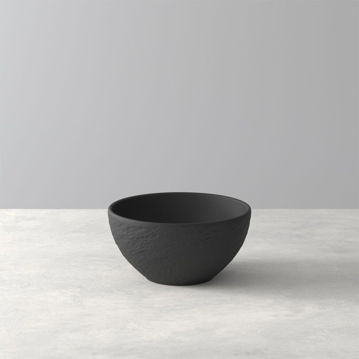 Villeroy & Boch Manufacture Rock Juego de 4 piezas, platos y cuencos, porcelana premium, fabricado en Alemania, negro mate