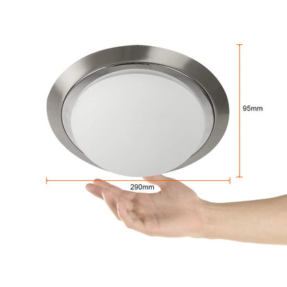 Tecnolite Lámpara LED de Techo, Luminario Circular para Sobreponer en Techo, Base E27, 100 - 240 V, Tecnolite, Color Satinado